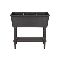 Polymer Outdoor Products 31 in. H X 32.25 in. W X 14.5 in. D PP Plastic Elevated Garden Box Brown