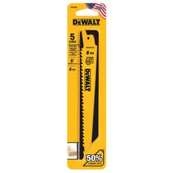 DEWALT 6 in. Bi-Metal Reciprocating Saw Blade 6 TPI 5 pk