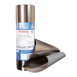 York 304 8 in. W X 240 in. L Stainless Steel Flashing Silver
