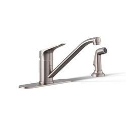 Sterling Valton One Handle Vibrant Stainless Kitchen Faucet Side Sprayer Included