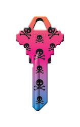 Hy-Ko Skull House/Office Key Blank Single For Schlage Locks Multicolored