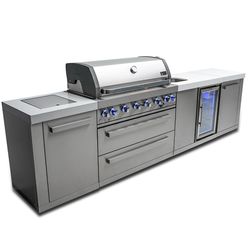 Mont Alpi MAi805-BEV 6 Burner Natural Gas/Propane Grill Silver