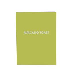 Chive Avocado Toast Blank Greeting Card