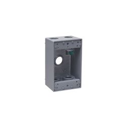 Bell Old Work 18.3 cu in Rectangle Aluminum 1 gang Weatherproof Box Gray