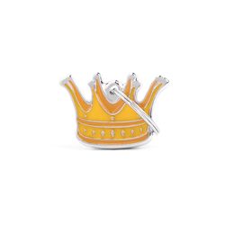 MyFamily Charms Yellow Crown Metal Dog Pet Tags Medium
