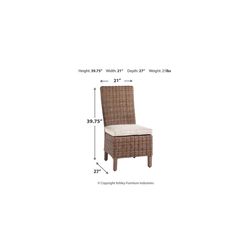 Signature Design by Ashley Beachcroft Brown Aluminum Frame Casual Chair Beige