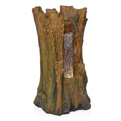 Alpine Resin/Stone Powder/Sand Brown Fountain with LED Light