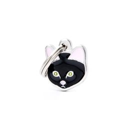 MyFamily Friends Black European Shorthair Metal Cat Pet Tags Medium