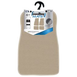 Custom Accessories Brown Carpet Auto Floor Mats 4 pk