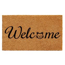 Home & More 1.42 W X 2.42 L Multi-color Kitty Welcome Coir Door Mat