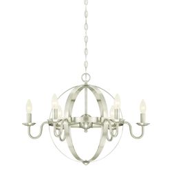 Westinghouse Brixton Brushed Nickel Gray 6 lights Chandelier