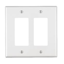 Leviton Decora White 2 gang Nylon Decorator Wall Plate 1 pk