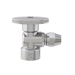 Keeney 1/2 in. FIP in. X 3/8 in. Flare Brass Angle Stop Valve