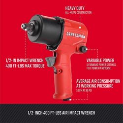 CRAFTSMAN 1/2 in. Air Impact Wrench 400 ft/lb