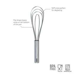 Tovolo Silver Stainless Steel Sauce Whisk