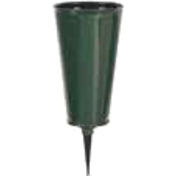 Novelty 8 in. H X 4.8 in. W X 4.8 in. D Green Plastic Cemetery Vase