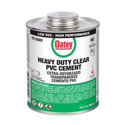 Oatey Clear Cement For PVC 32 oz
