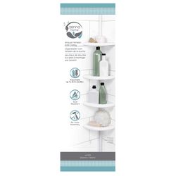Zenna Home 97 in. H X 10.6 in. W X 7.2 in. L 4-Shelf Corner Shower Caddy