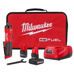Milwaukee M12 FUEL Brushless Cordless 1/4 in. Die Grinder Kit (Battery & Charger)
