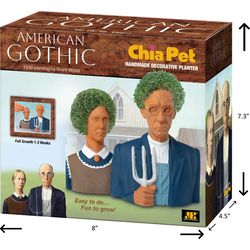 Chia Pet American Gothic Decorative Planter Clay 1 pk