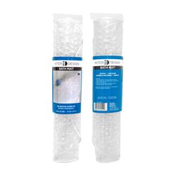 iDesign Circlz 27-1/4 in. L X 15-7/16 in. W Clear PVC Bath Mat