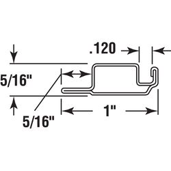 Prime-Line Mill Aluminum 1 in. W X 5/16 in. L Screen Frame 1 pk