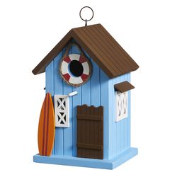 Glitzhome 10 in. H X 5 in. W X 5.75 in. L Wood Bird House