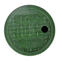 NDS IVC 6.125 in. W X 6.125 in. D X 1.6 in. H Round Valve Box Cover Green