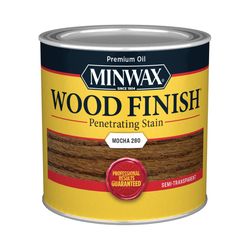 Minwax Wood Finish Semi-Transparent Satin Mocha Oil-Based Penetrating Wood Stain 1/2 pt