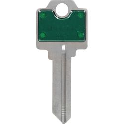HILLMAN ColorPlus Traditional Key House/Office Key Blank Single Green