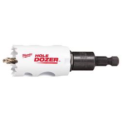 Milwaukee Hole Dozer 1-1/4 in. Bi-Metal 2.7 in. L X 3/8 in. D Hole Saw with Arbor and Pilot Bit Arbo