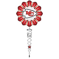 Spinfinity Designs Stainless Steel 14 in. Kansas City Chiefs Wind Spinner Mini Set