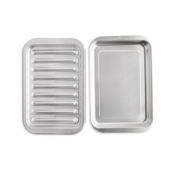Nordic Ware Naturals Aluminum Broiler Set Silver