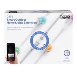 Feit Permanent LED Smart-Enabled Permanent Color Changing String Light Extension Multicolored 25 ft.
