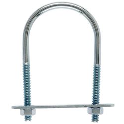 Hampton 1/4 in. X 2 in. W X 3-1/2 in. L Coarse Zinc-Plated Steel U-Bolt