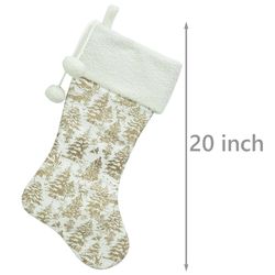 Dyno Faux Suede Woodland Christmas Stocking 20 in.