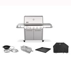 Weber Summit FS38 S LP Grill Bundle: Grill, Cover, Crisping Basket, Griddle, Wok