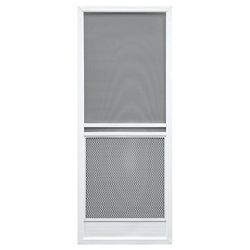Precision 79-3/4 in. H X 32 in. W Capri White Steel Screen Door