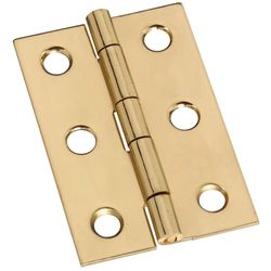 National Hardware 2 in. L Solid Brass Door Hinge 1 pk