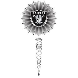 Spinfinity Designs Stainless Steel 14 in. Las Vegas Raiders Wind Spinner Mini Set