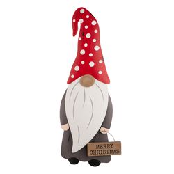 Glitzhome Gnome Stake 33 in. Yard Decor
