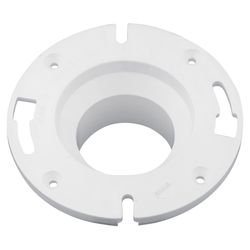 Charlotte Pipe Schedule 40 4 in. Spigot X 3 in. D Hub PVC 7 in. Reducing Closet Flange 1 pk