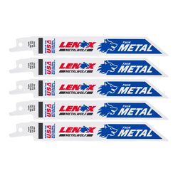 LENOX METALWOLF 6 in. Bi-Metal WAVE EDGE Reciprocating Saw Blade 24 TPI 5 pk