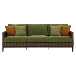 Signature Design by Ashley Horizon Hall Brown Aluminum Frame Sofa Green