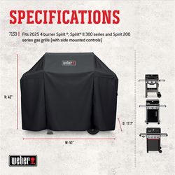 Weber Spirit and Spirit II Black Grill Cover