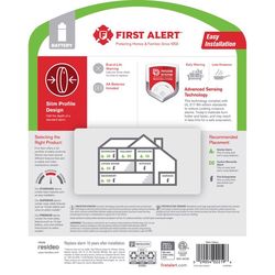 First Alert Battery-Powered Photoelectric Slim Smoke and Carbon Monoxide Detector 1 each