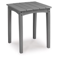 Signature Design by Ashley Lone View Bay Gray Square HDPE Casual End Table