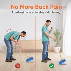 Superio Brand 60 in. Metal/Wood Broom Handle