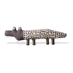 Pet Shop by Fringe Studio For Dog Black/White Canvas Croc My World Pet Toy 1 pk