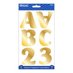 Bazic Products Alphabet and Numbers Stickers Paper 1 pk